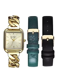 Gold Tone Watch Multi-Band Set