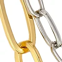 Two-Tone Short 2-Row Chain Link Necklace 