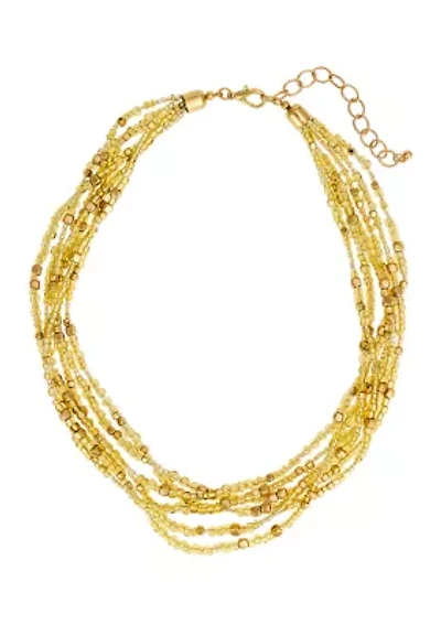 Multi Row Seed Bead Necklace