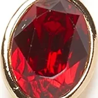 Gold Tone Red Stone Collar Necklace