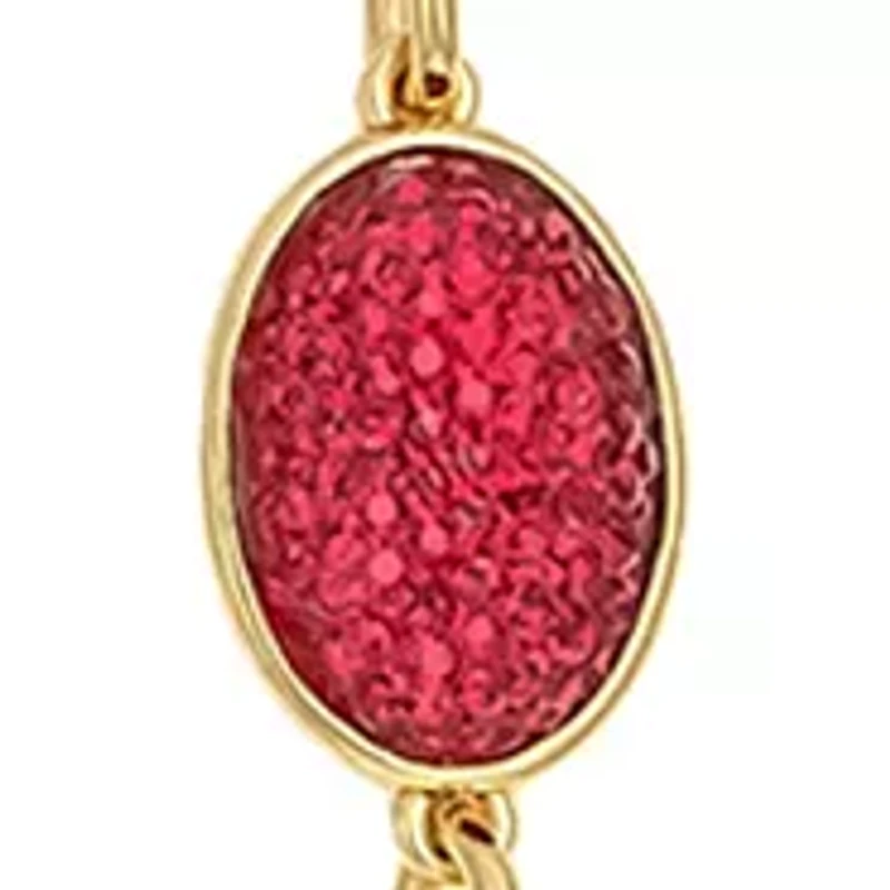 Gold Tone Long Open Chain Link Necklace