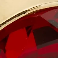 Gold Tone Red Stone Stretch Bracelet