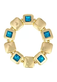 Framed Square Stone Stretch Bracelet