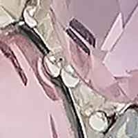 Silver-Tone 2 Row Silver Bead Pink Stone Stretch Bracelet