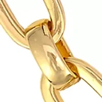 Gold-Tone Short Oval Chain Link Necklace