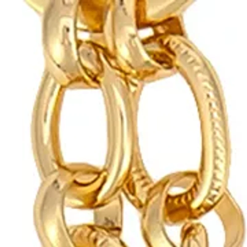 Gold-Tone 2-Row Chain Link Necklace 
