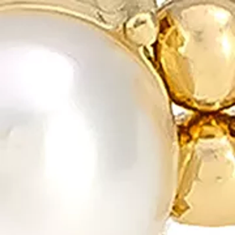 Gold-Tone Pearl Cabochon Frontal Bracelet 