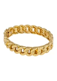 Gold Tone Chain link Bangle Bracelet 