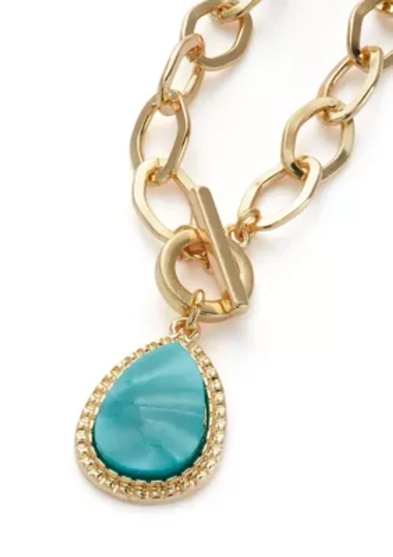 Women's Gold Tone Chain Link Bracelet 