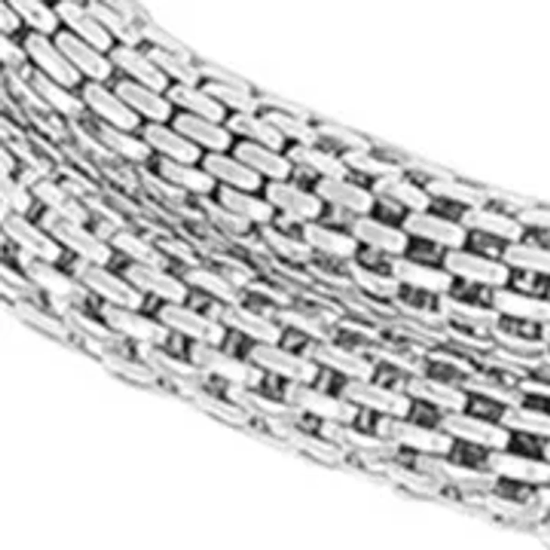 Silver-Tone Mesh Necklace with Front Knot Detail and Magnetic Closure