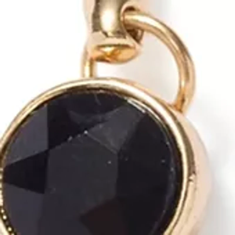 Jet Gold Tone Frontal Necklace