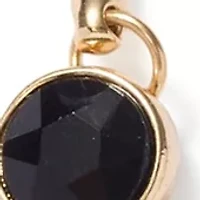 Jet Gold Tone Frontal Necklace