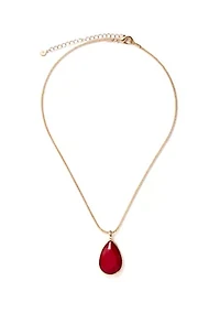 Red Stone Pendant Necklace