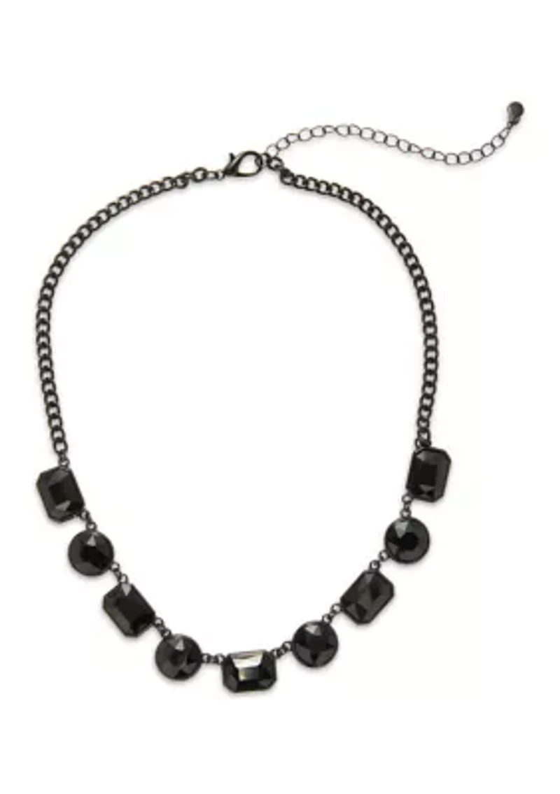 Jet Frontal Necklace
