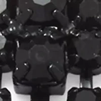 Jet Post Chandelier Earrings