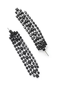 Jet Post Chandelier Earrings