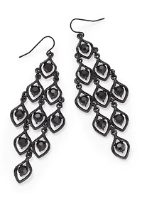 Jet Kite Chandelier Earrings