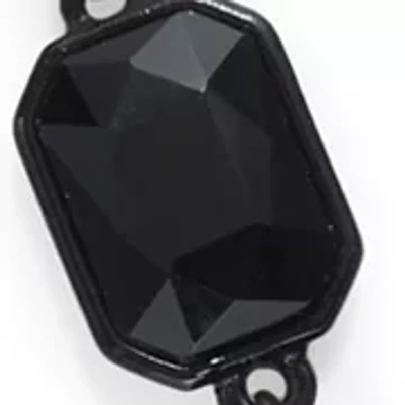 Jet Long Station Necklace