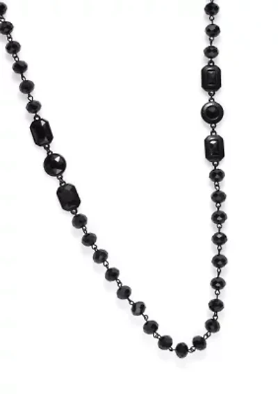 Jet Long Station Necklace