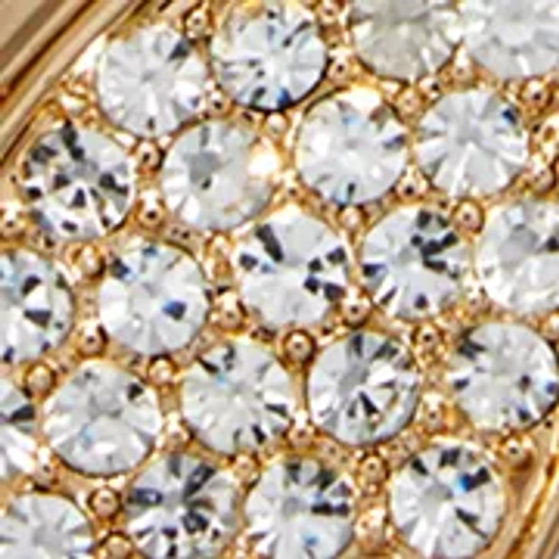 Crystal Gold Tone Orbital Pendant Necklace