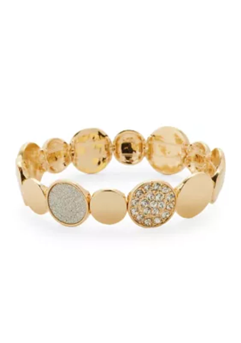 Crystal Disc Stretch Bracelet