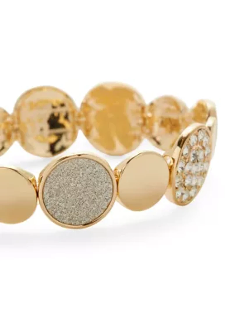 Crystal Disc Stretch Bracelet