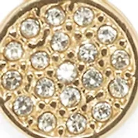 Fringe Crystal Disc Hoop Earrings