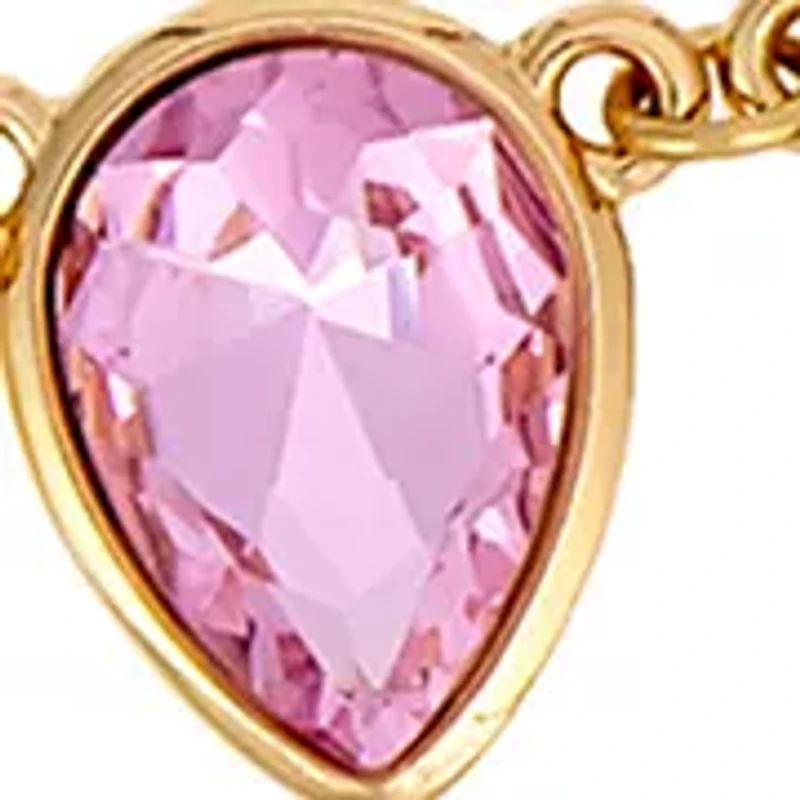 Short Linked One Row Multi Pastel Stone Frontal Necklace