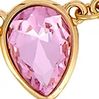 Short Linked One Row Multi Pastel Stone Frontal Necklace