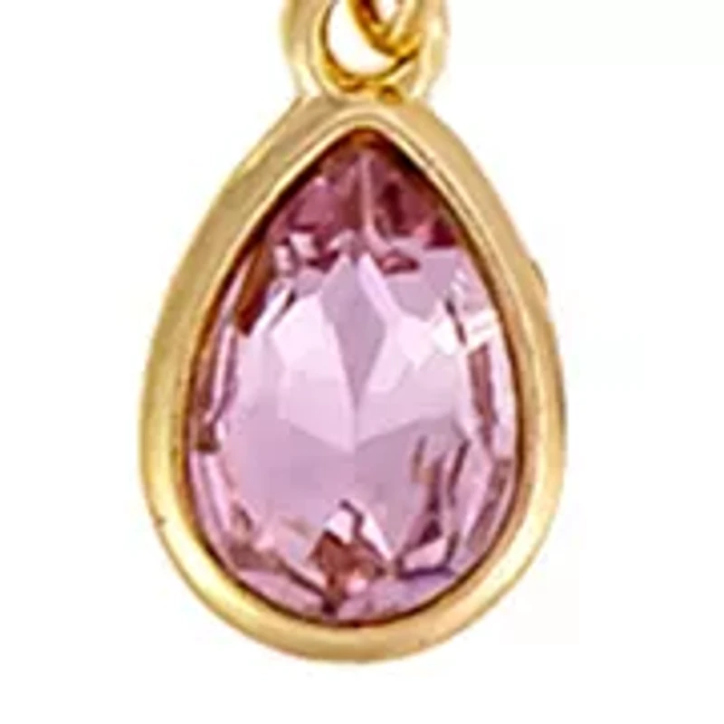 Short Chain Necklace with Pastel Teardrop Stones