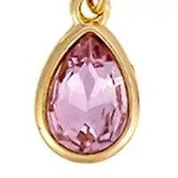 Short Chain Necklace with Pastel Teardrop Stones