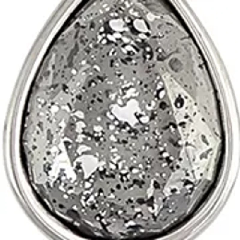 Linked Hematite Stone Station Necklace