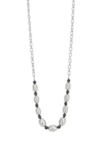 Long Oval Bead Necklace