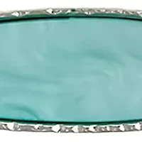 Aqua Lucite Oblong Frontal Necklace