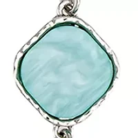 Aqua Double Pendant Adjustable Necklace