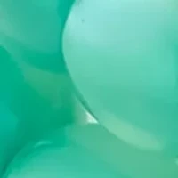 Silver -Tone Aqua Cat Eye Beaded Coil Bracelet