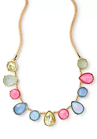 Multi Stone Frontal Necklace 