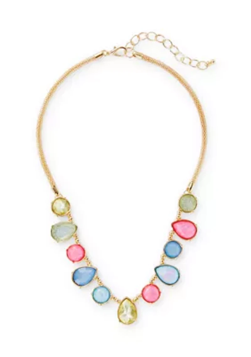 Multi Stone Frontal Necklace