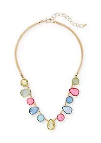 Multi Stone Frontal Necklace 