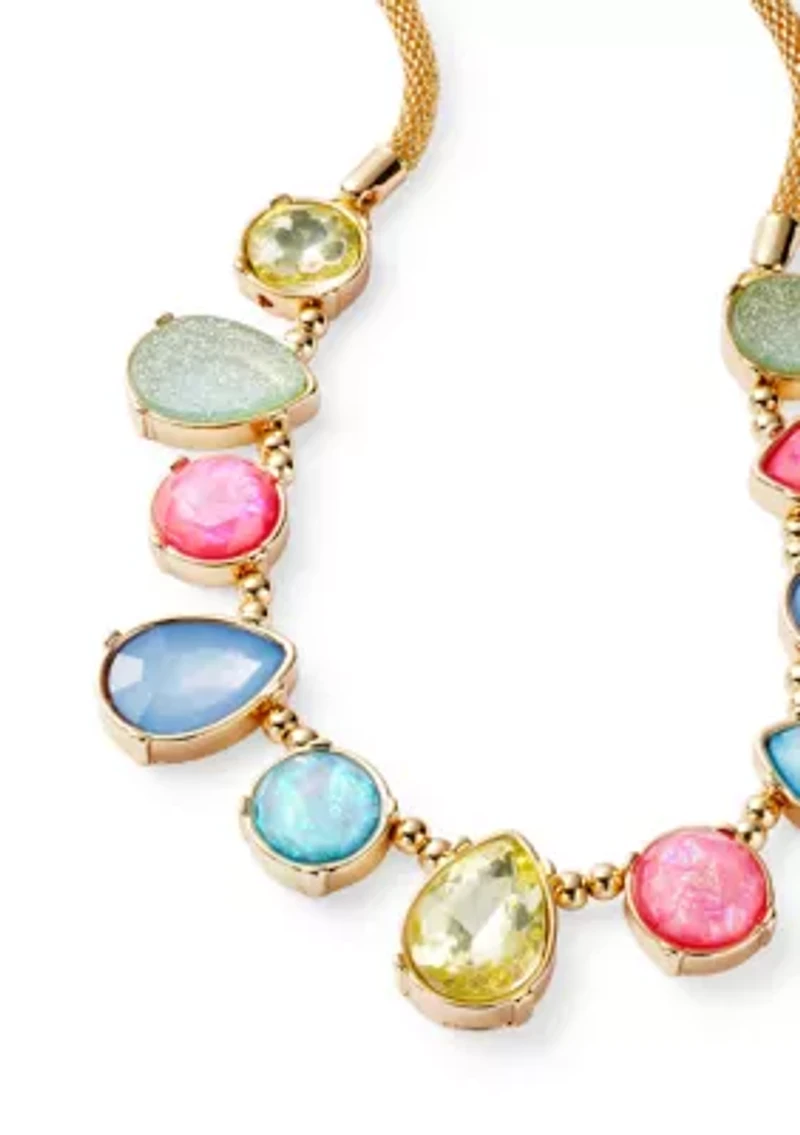 Multi Stone Frontal Necklace