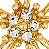 Open Flower Crystal Pendant Necklace