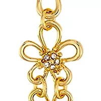 Linked Open Crystal Center Flower Y-Necklace 