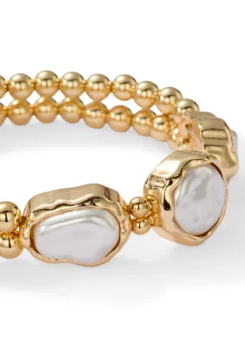 Pearl Frontal Stretch Bracelet