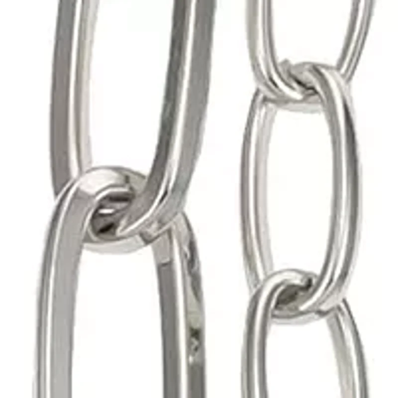 Silver Tone 18'' + 3 '' Extender Double Row Open Link Chain Necklace