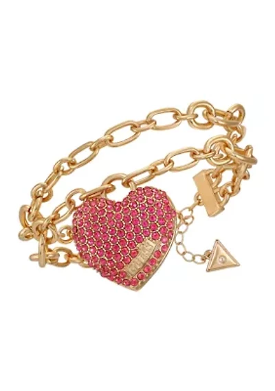 Crystal Pavé Heart Bracelet
