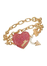 Crystal Pavé Heart Bracelet