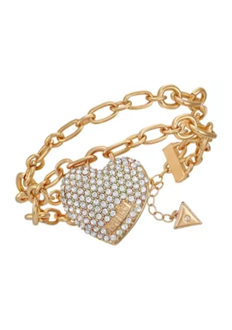 Crystal Pavé Heart Bracelet