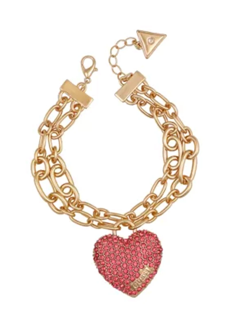 Crystal Pavé Heart Bracelet
