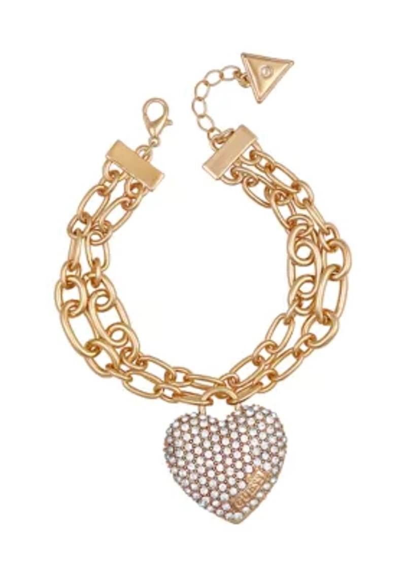 Crystal Pavé Heart Bracelet