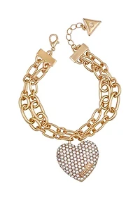 Crystal Pavé Heart Bracelet